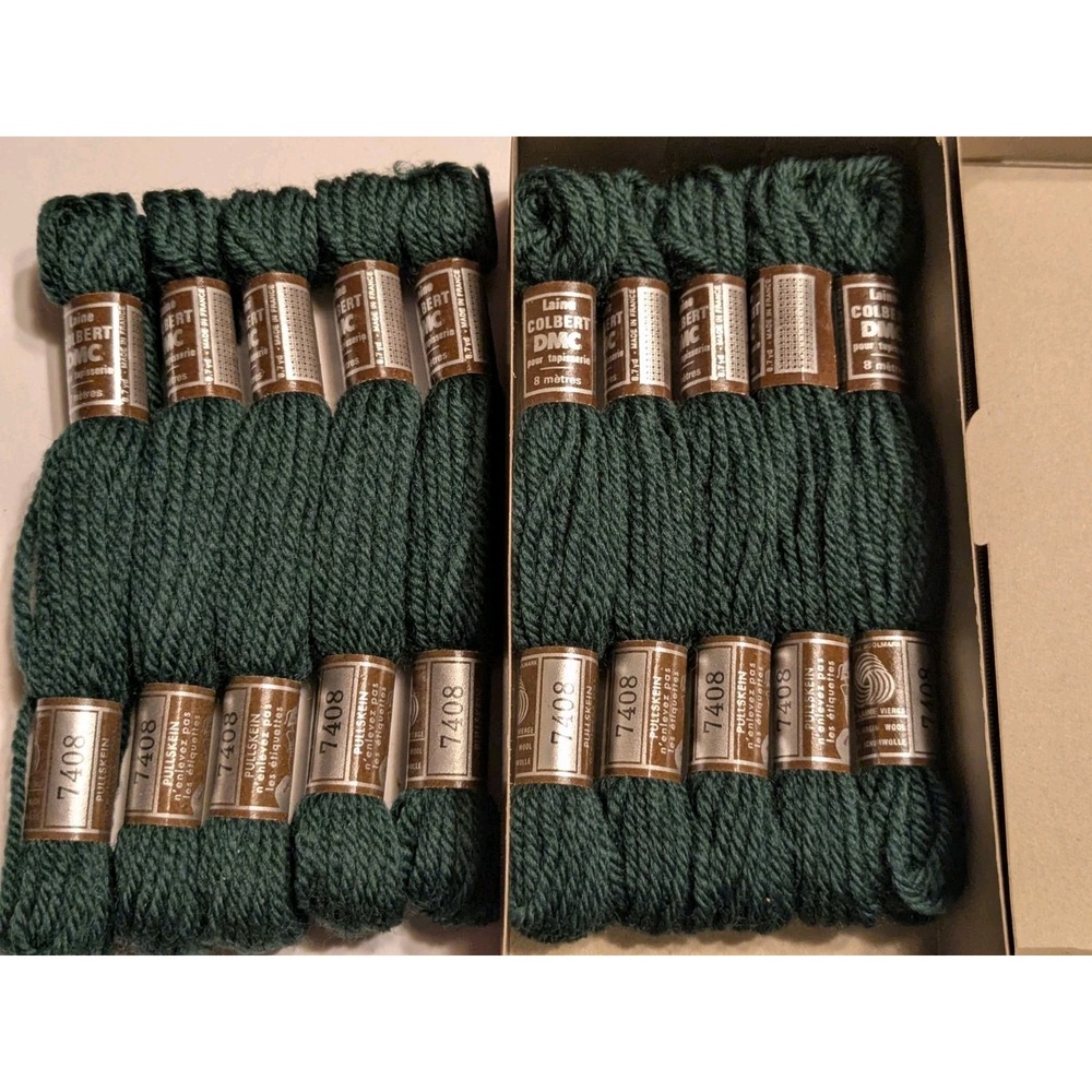 10 Skeins Laine Colbert Tapisserie DMC 100% Wool 8 Meters ea #7408 Very Dark Ant